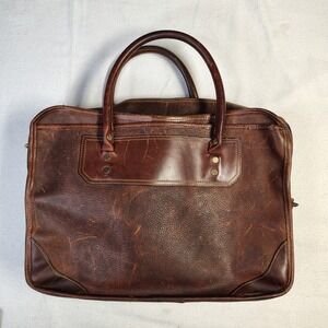 Vintage ORVIS Bullhide Leather Briefcase Brown Patina Gokey Heritage Bag USA
